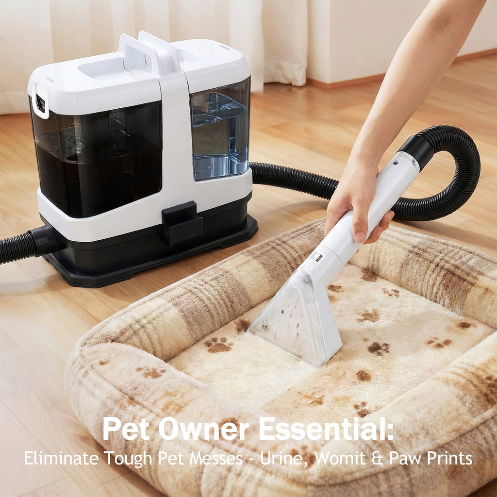 Rebelduck Portable Carpet and Upholstery Spot Cleaner Machine, 20Kpa Powerful Suction Lightweight Compact Design, Deep Clean for Car, Home