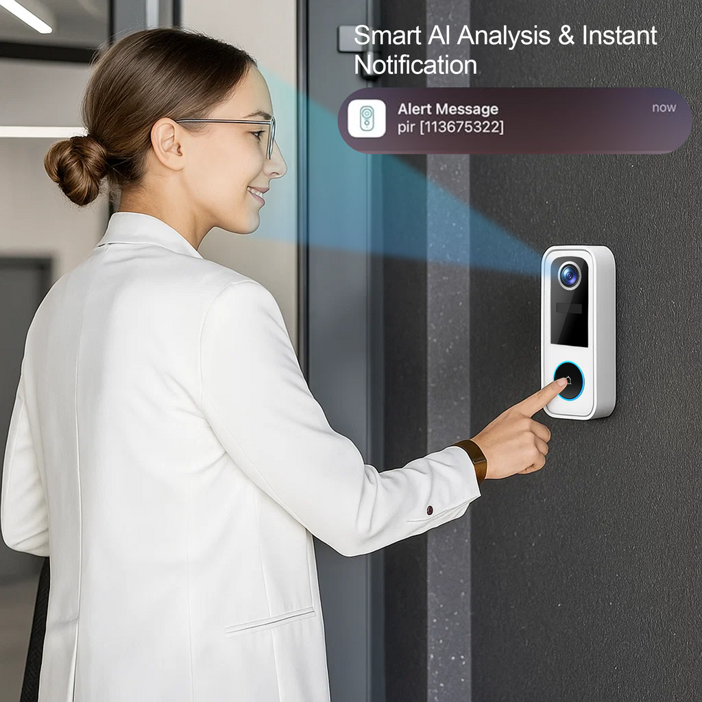 Rebelduck 2K Wireless Video Doorbell with Chime, AI Human Detection, 2-Way Talk, Voice Changer, Night Vision, Weatherproof, SD/Cloud Storage, No Monthly Fee