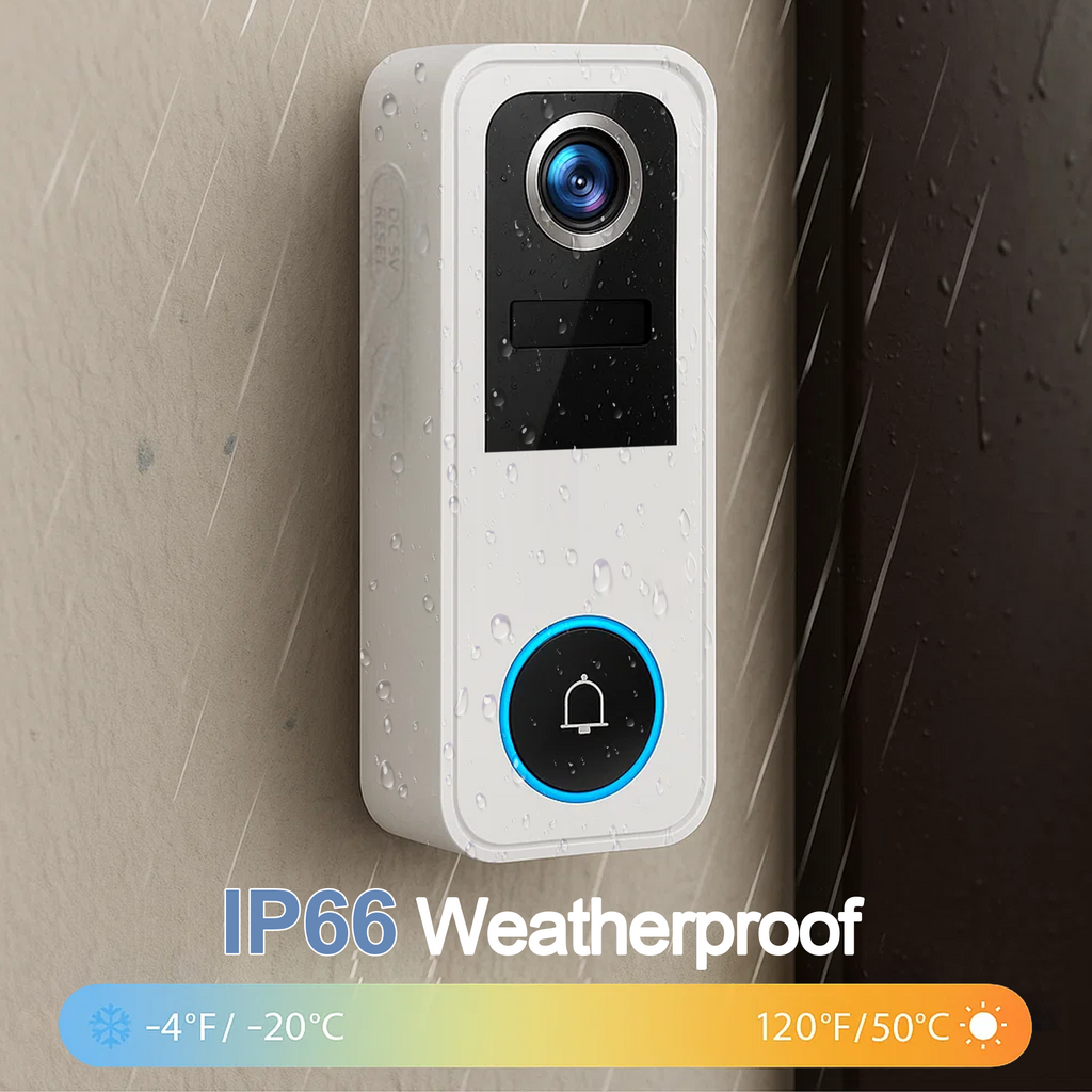 Rebelduck 2K Wireless Video Doorbell with Chime, AI Human Detection, 2-Way Talk, Voice Changer, Night Vision, Weatherproof, SD/Cloud Storage, No Monthly Fee