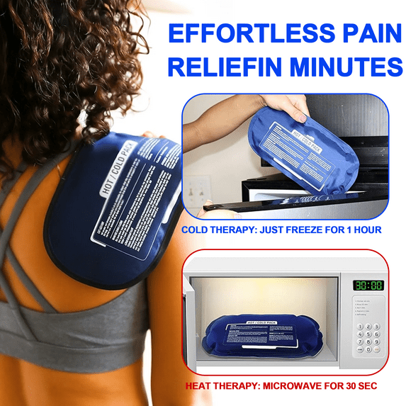 Ice Pack (3-Piece Set) – Reusable Hot and Cold Therapy Gel Wrap Support Injury Recovery, Alleviate Joint and Muscle Pain – Rotator Cuff, Knees, Back & More