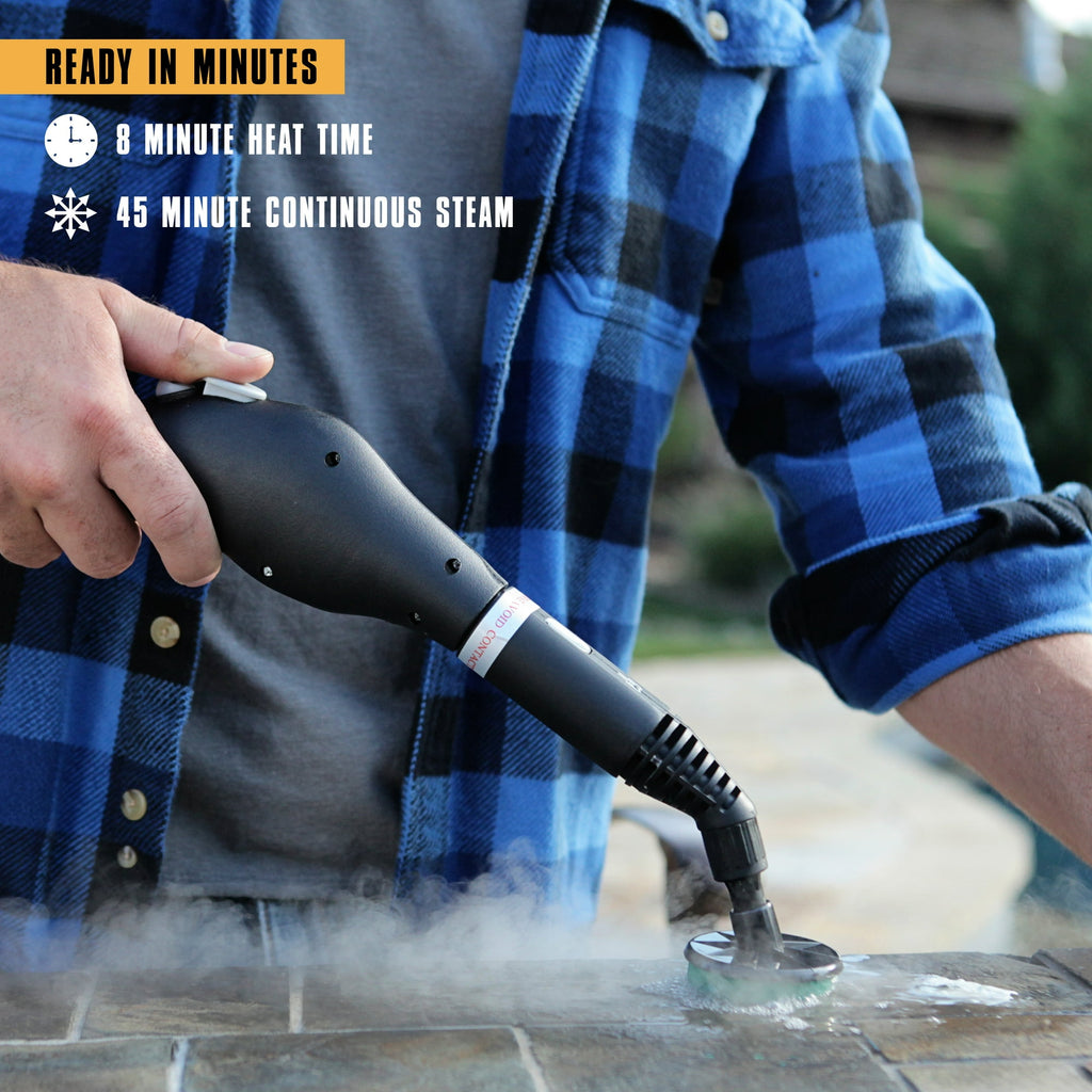 Rebelduck MC1275 Heavy-Duty Steam Cleaner, 45 Minute Runtime, 18 Accessories: Mop Head, Brushes, & More - Built for Home, Tile, Grout, Carpet, Furniture, Car Detailing, & Commercial Deep Cleaning