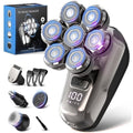 7D Head Shavers for Bald Men, Detachable Head Shaver LED Display Dry Wet Bald Head Razor, IPX7 Waterproof Head Shavers with Type-C Charge