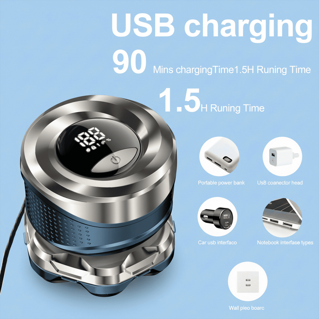 Rebelduck Head Shaver for Bald Men: Electric Bald Razor -IPX7 Wet & Dry Shaving- 7 Floating Heads for Ultimate Comfort - Rechargeable Grooming Kit for Scalp/Face/Beard -Ergonomic Grip