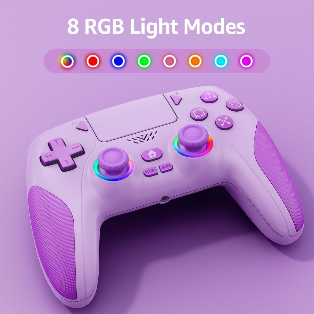 Rebelduck Wireless RGB Controller Compatible with P5/P5 Pro/P5 Slim with Dual Vibration & Six-Axis Sensor