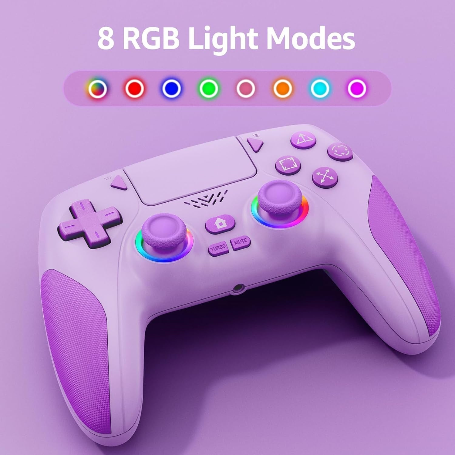 Rebelduck Wireless RGB Controller Compatible with P5/P5 Pro/P5 Slim with Dual Vibration & Six-Axis Sensor