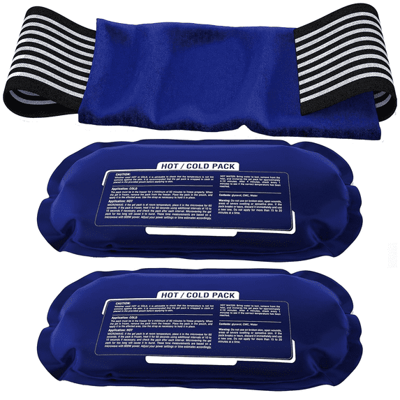 Ice Pack (3-Piece Set) – Reusable Hot and Cold Therapy Gel Wrap Support Injury Recovery, Alleviate Joint and Muscle Pain – Rotator Cuff, Knees, Back & More