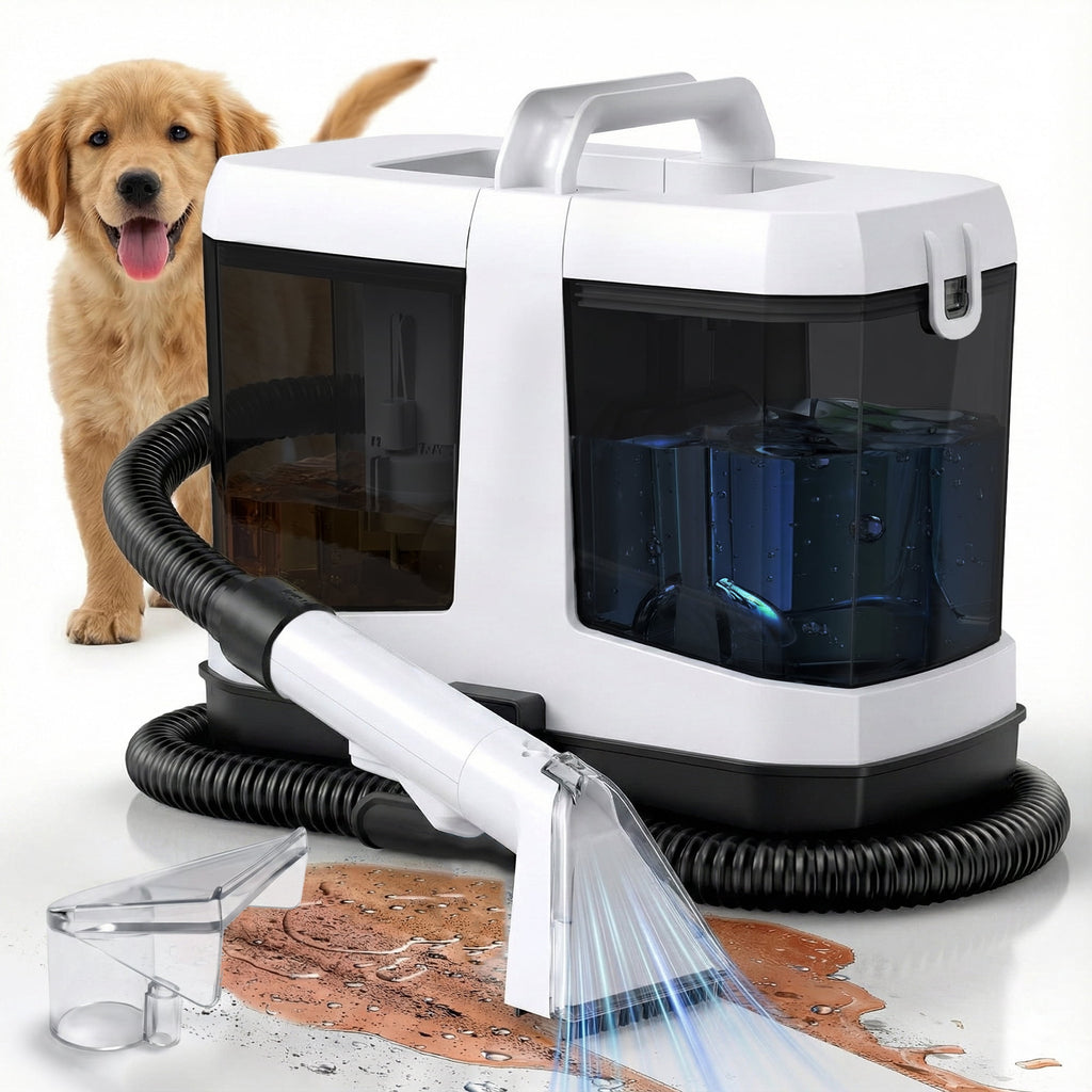 Rebelduck Portable Carpet and Upholstery Spot Cleaner Machine, 20Kpa Powerful Suction Lightweight Compact Design, Deep Clean for Car, Home