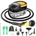 Rebelduck Powerful Steam Cleaner – 15s Heat-Up 2500W Handheld Steamer with 3-Level Adjustable Handle 1.6L Tank & 16 Accessories – Portable Steamer for Home, Car, Grease, Grout, Tile & Upholstery