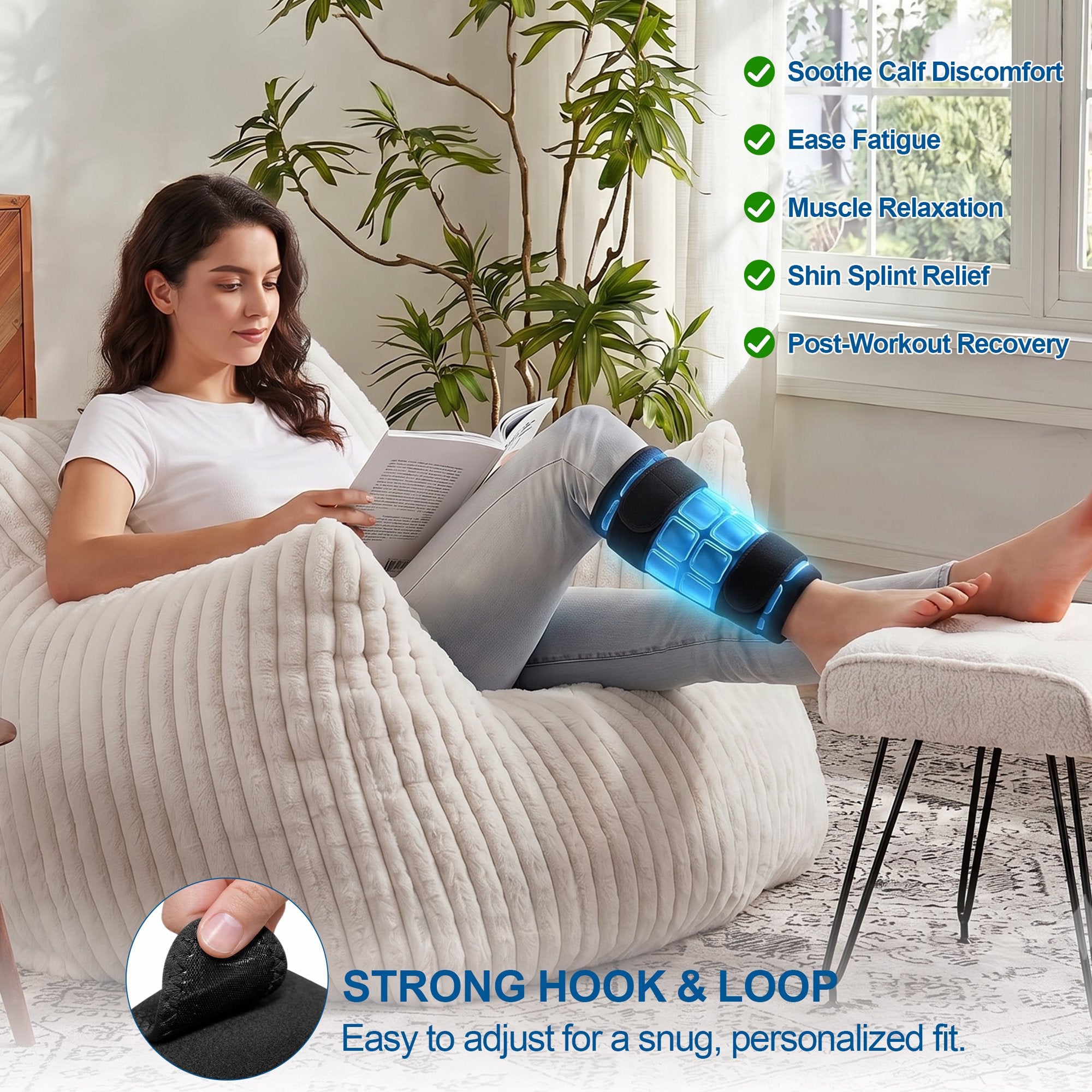Rebelduck Knee Ice Pack Wrap, 45-Min Cold Therapy, Reusable Gel for Thighs, Elbows, Calves & Legs, 12"x9.5" Ice Grid Design