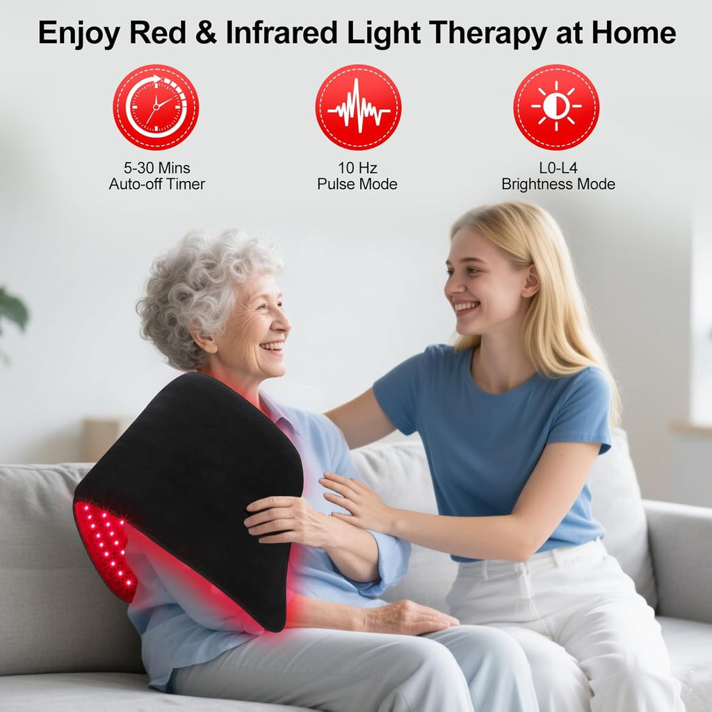 31.5'' X 11.8'' Large LED Red Light Therapy Mat | 660nm Red & 850nm Near Infrared Light Therapy Pad Wearable Wrap for Full Body Daily Care at Home